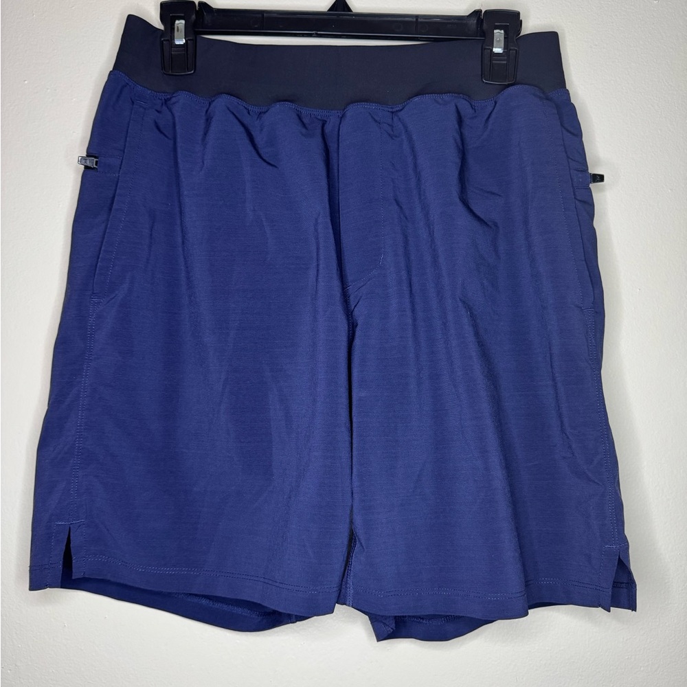 Fabletics Athletic Shorts Men's SMALL Blue Zip Pockets